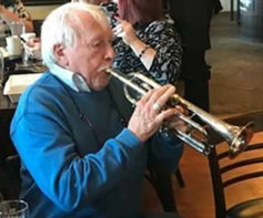 Ron Miscavige playing trumpet