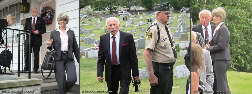 Ron Miscavige Sr and Marion at funeral