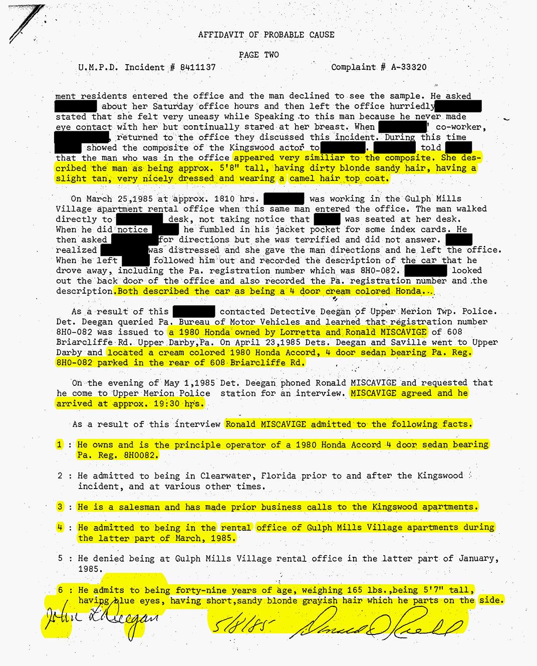 ron miscavige sr arrest doc page2