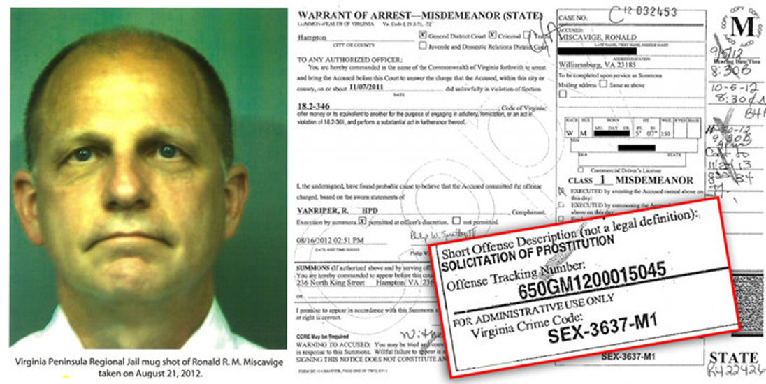 Ronald R.M. Miscavige’s arrest. Mugshot. Documents.