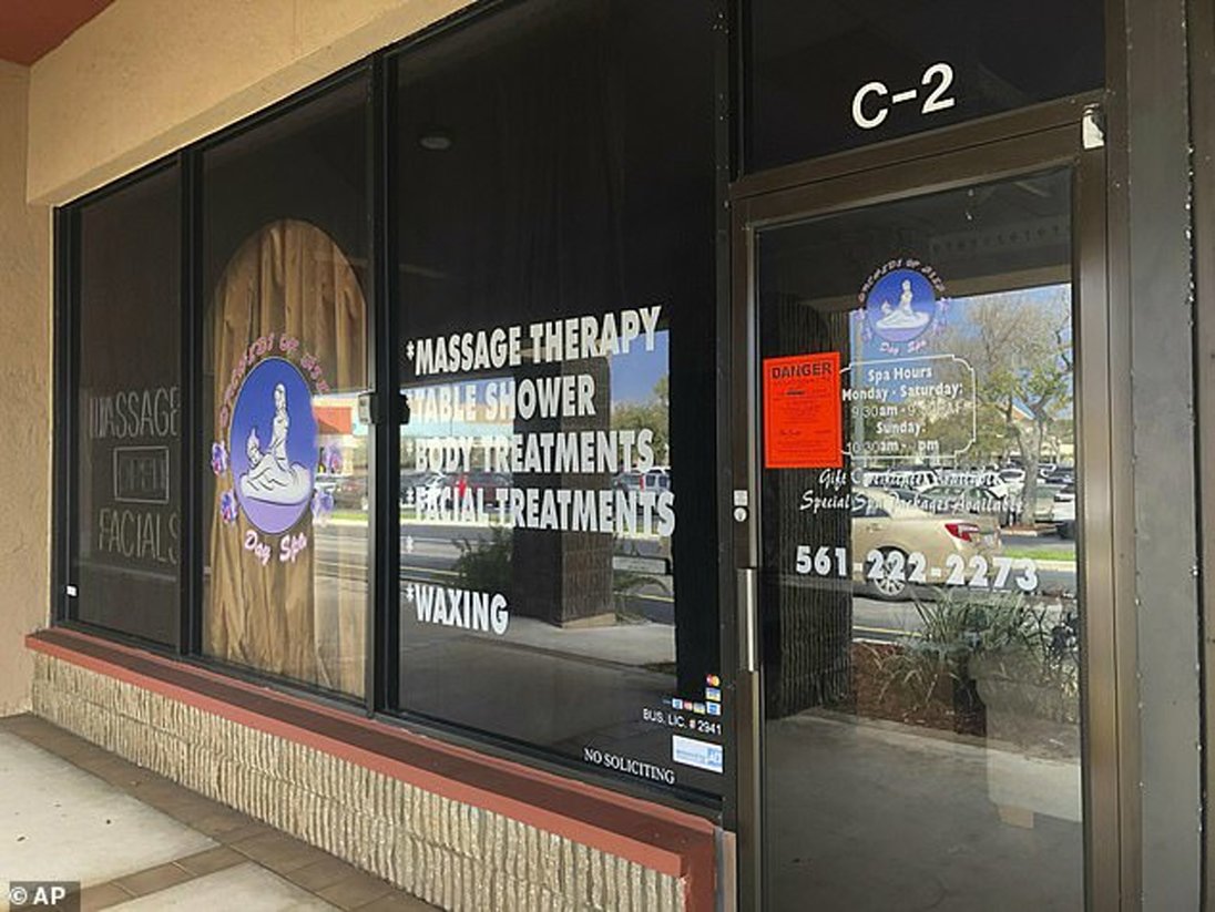Massage parlor, closed by police. Jupiter, Florida