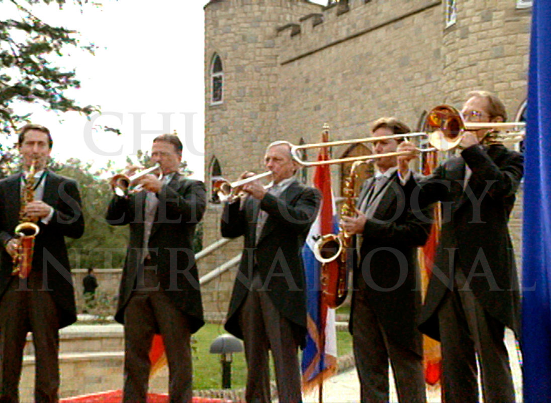 Ron Miscavige in the UK playing horn