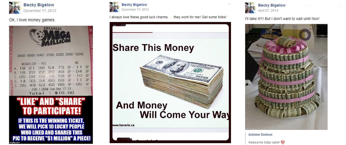 Becky Bigelow facebook posts