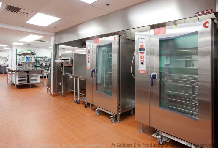 A professional kitchen serves high-quality full-service meals to the Golden Era Productions staff and visitors. The facilities were designed by one of the world’s pre-eminent professional kitchen designers.