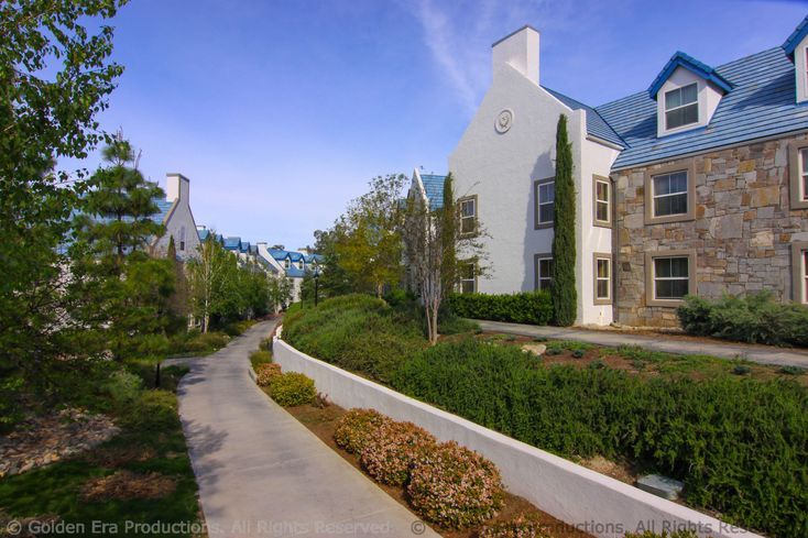 Another exterior view of the staff living quarters.