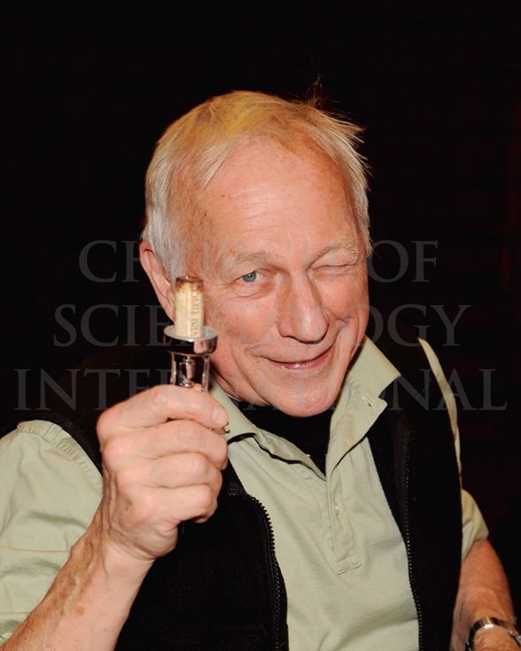 Ron Miscavige celebrates his 72nd birthday with Italian wine.