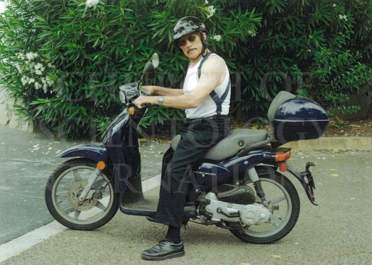 Christmas 2006, Ron gets an Italian motor scooter from his son that allowed him to easily move around Golden Era Productions.