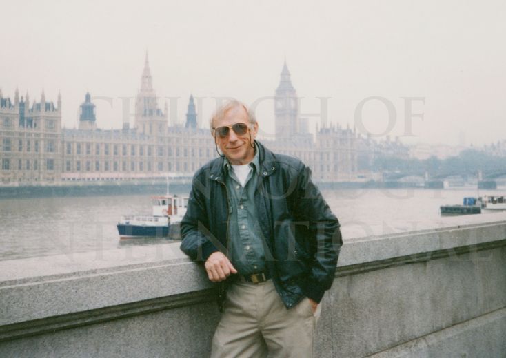 Ron Miscavige sightseeing in London in the ’90s during a Church concert tour.