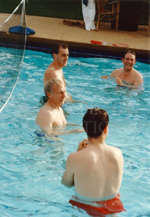 Ron Miscavige at a pool party at Golden Era Productions in the ’90s.