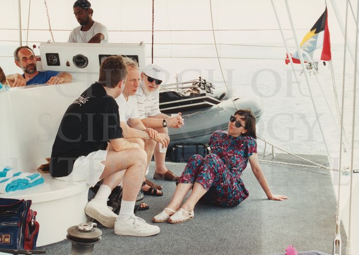 Enjoying a day cruise in the Caribbean in 1995.