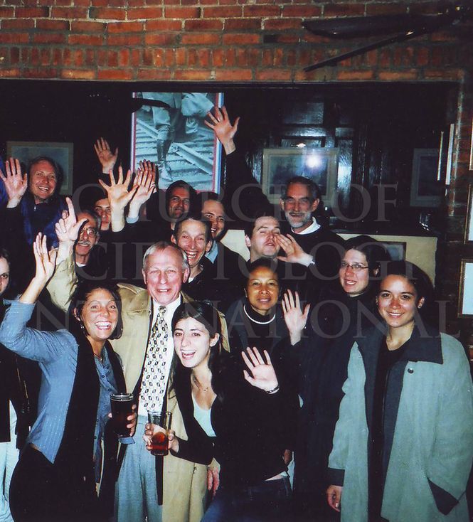 Ron Miscavige at a dinner in Buffalo while on tour in 2003.