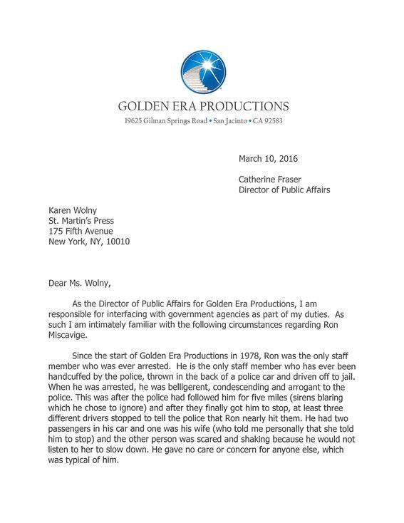 “Ron was the only staff member who was ever arrested”