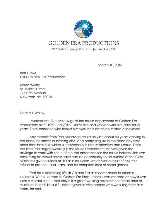 Ron Miscavige was “never anything more than one of the musicians”